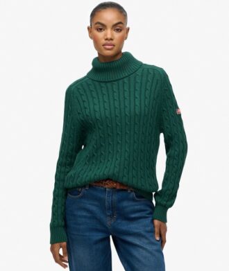 Pull à col roulé ample et torsadé