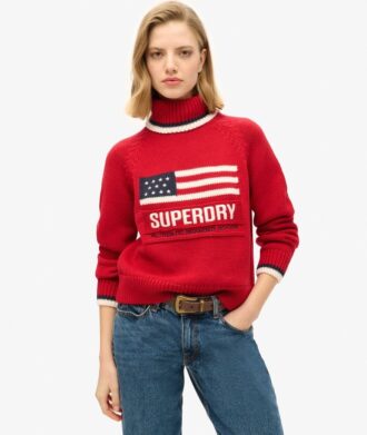 Pull à col roulé en maille Americana
