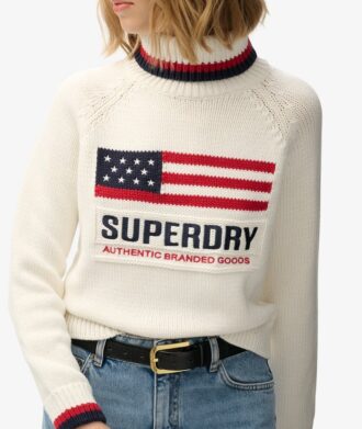 Pull à col roulé en maille Americana