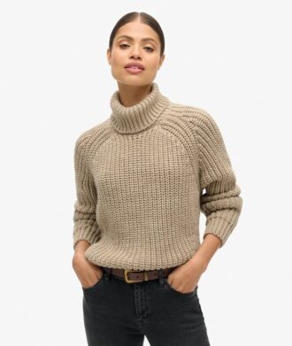 Pull à col roulé en maille ample