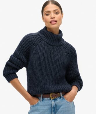 Pull à col roulé en maille ample