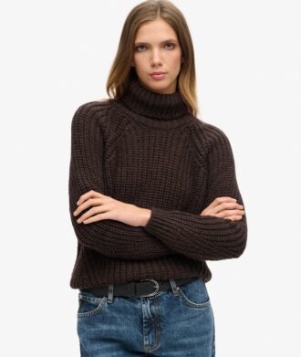 Pull à col roulé en maille ample
