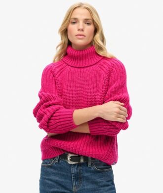 Pull à col roulé en maille ample