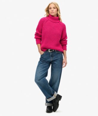Pull à col roulé en maille ample