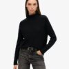 Pull à col roulé en maille côtelée Pull à col roulé en maille côtelée