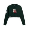 Pull court à col rond style universitaire Pull court à col rond style universitaire