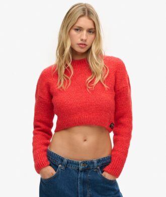 Pull court en maille texturée Vintage