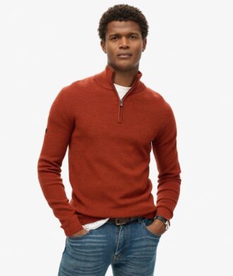 Pull demi-zip en laine mérinos