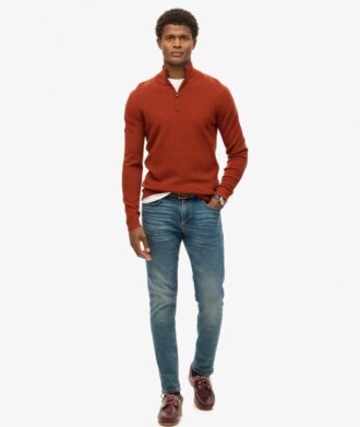 Pull demi-zip en laine mérinos