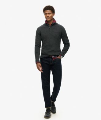 Pull demi-zip en laine mérinos