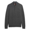 Pull à demi-zip en maille brodée Essential Pull à demi-zip en maille brodée Essential