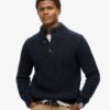 Pull à demi-zip en maille épaisse Pull à demi-zip en maille épaisse