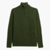 Pull à demi-zip Jacob en maille torsadée Pull à demi-zip Jacob en maille torsadée
