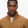 Pull demi-zip Vintage Jacob en maille torsadée Pull demi-zip Vintage Jacob en maille torsadée