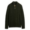 Pull demi-zip Vintage Jacob en maille torsadée Pull demi-zip Vintage Jacob en maille torsadée