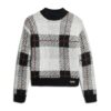 Pull en maille à motifs carrés Pull en maille à motifs carrés
