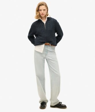 Pull Henley en tricot Rugby