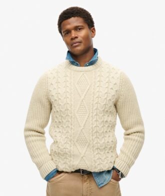 Pull Jacob à mailles torsadées
