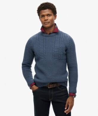 Pull Jacob à mailles torsadées