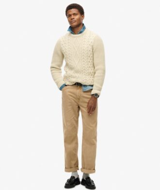 Pull Jacob à mailles torsadées