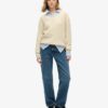 Pull oversize à col en V et motif torsadé Pull oversize à col en V et motif torsadé