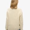 Pull oversize à col en V et motif torsadé Pull oversize à col en V et motif torsadé