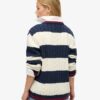 Pull oversize à rayures et col en V Pull oversize à rayures et col en V