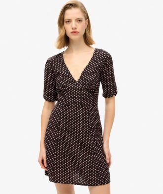Robe de shorts à manches courtes imprimée