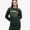 Robe en jersey avec logo métallisé de luxe Robe en jersey avec logo métallisé de luxe