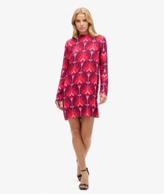 Robe imprimée à manches longues