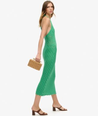 Robe longue dos nu en crochet