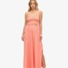 Robe longue en jersey et dentelle Robe longue en jersey et dentelle