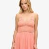 Robe longue en jersey et dentelle Robe longue en jersey et dentelle