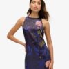Robe longue en satin imprimé Robe longue en satin imprimé