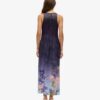 Robe longue en satin imprimé Robe longue en satin imprimé