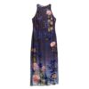 Robe longue en satin imprimé Robe longue en satin imprimé