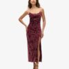 Robe longue en velours Diamonte Robe longue en velours Diamonte