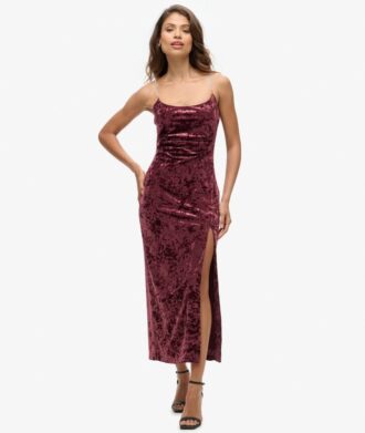 Robe longue en velours Diamonte