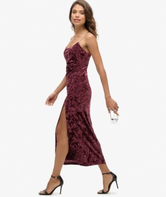 Robe longue en velours Diamonte