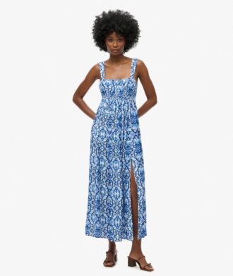 Robe longue à nouer dans le dos