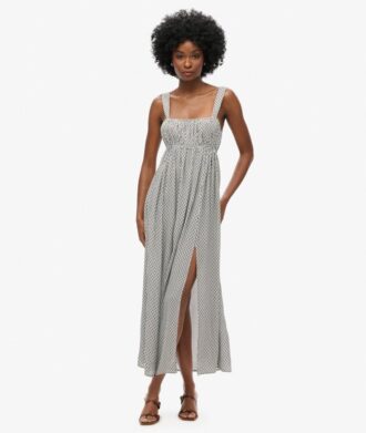 Robe longue à nouer dans le dos