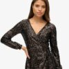 Robe longue portefeuille à paillettes Robe longue portefeuille à paillettes