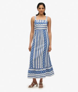 Robe longue à volants
