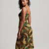 Robe midi à bretelles imprimée et boutonnée Robe midi à bretelles imprimée et boutonnée