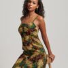 Robe midi à bretelles imprimée et boutonnée Robe midi à bretelles imprimée et boutonnée