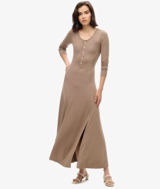 Robe midi à demi-boutons