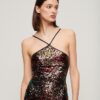 Robe midi dos nu à paillettes Robe midi dos nu à paillettes