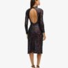 Robe midi dos nu à paillettes Robe midi dos nu à paillettes