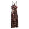 Robe midi dos nu à paillettes Robe midi dos nu à paillettes