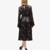 Robe midi en jacquard à manches évasées Robe midi en jacquard à manches évasées